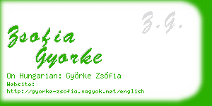 zsofia gyorke business card